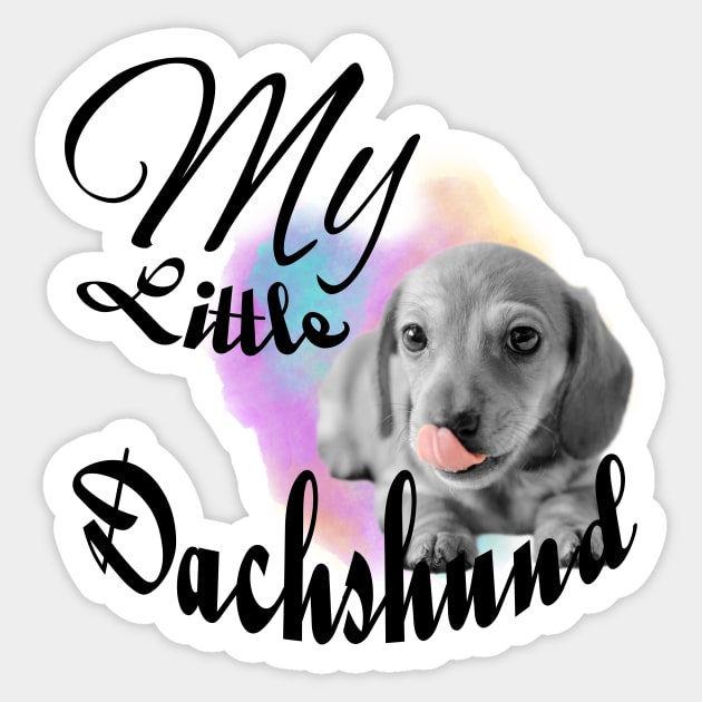 My Little Dachshund Sticker by tribbledesign